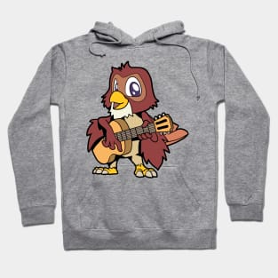 Cartoon owl playing guitar Hoodie